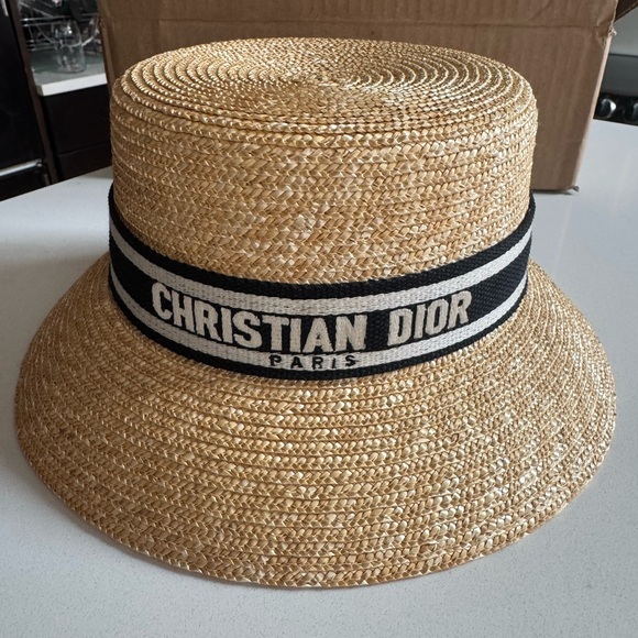 Christian Dior Straw Bucket Hat - Picture 1 of 6